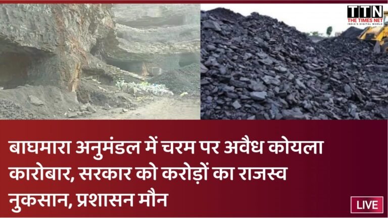 बाघमारा अनुमंडल में चरम पर अवैध कोयला कारोबार, सरकार को करोड़ों का राजस्व नुकसान, प्रशासन मौन