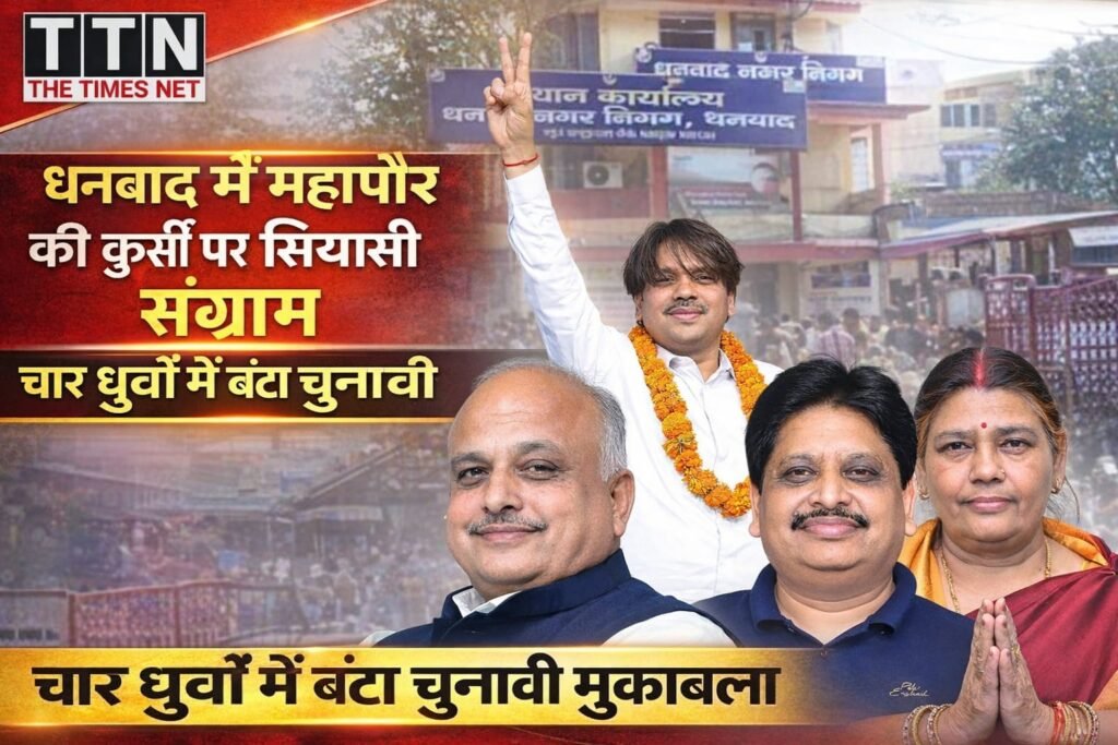 धनबाद में महापौर की कुर्सी पर सियासी संग्राम रिकॉर्ड प्रत्याशी, बदले समीकरण और चार ध्रुवों में बंटा मुकाबला